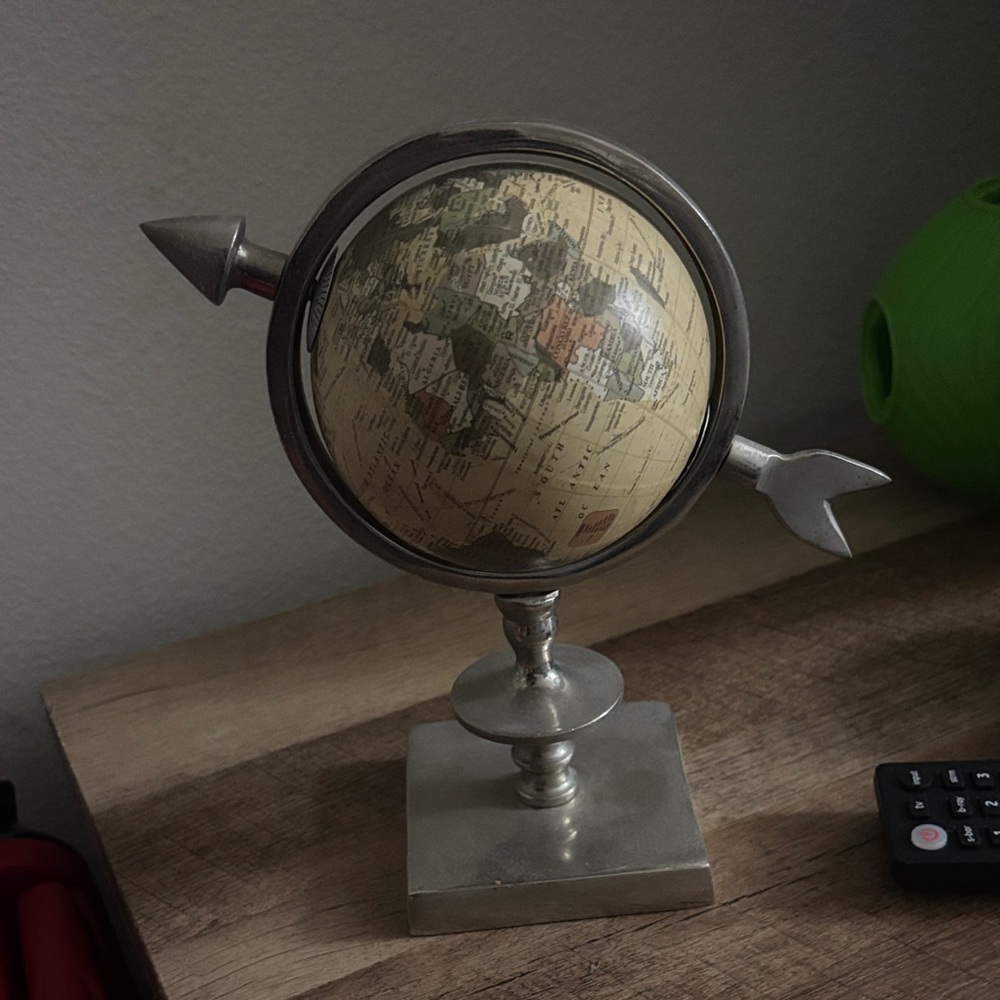 Silver Globe Home Accent